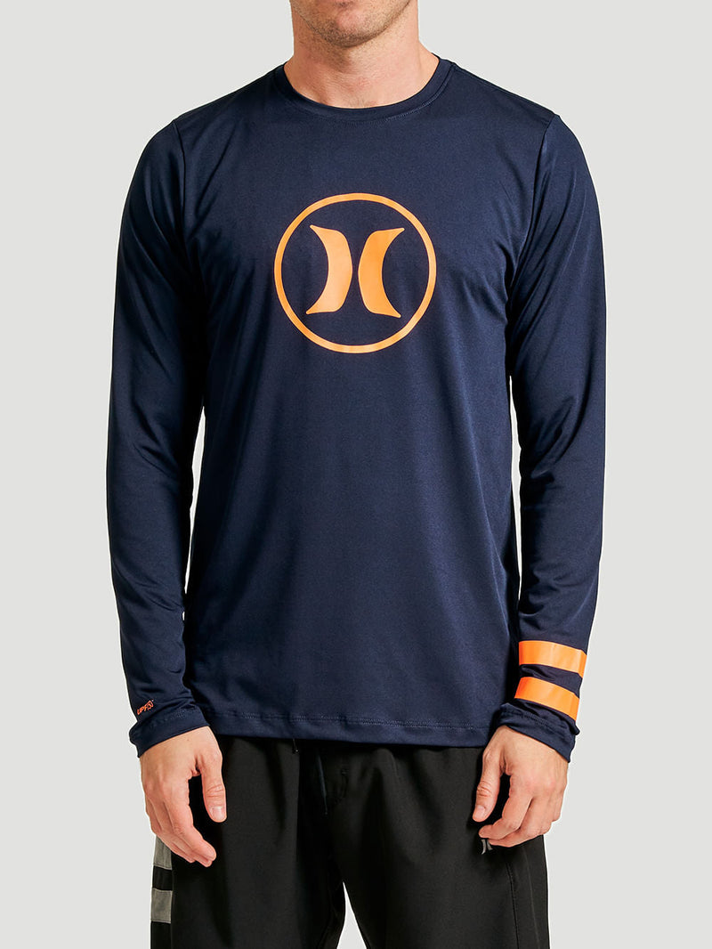 Lycra Manga Longa Hurley Circle Icon Marinho
