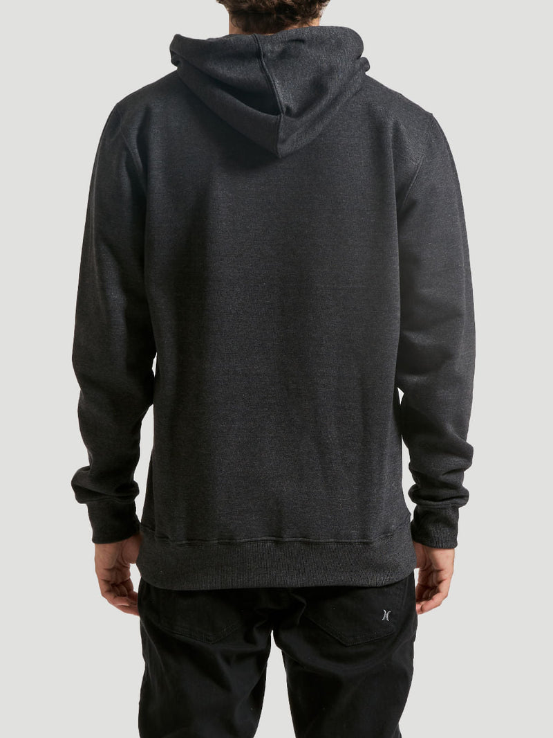 Moletom Canguru Hurley O&O Solid Mescla Preto