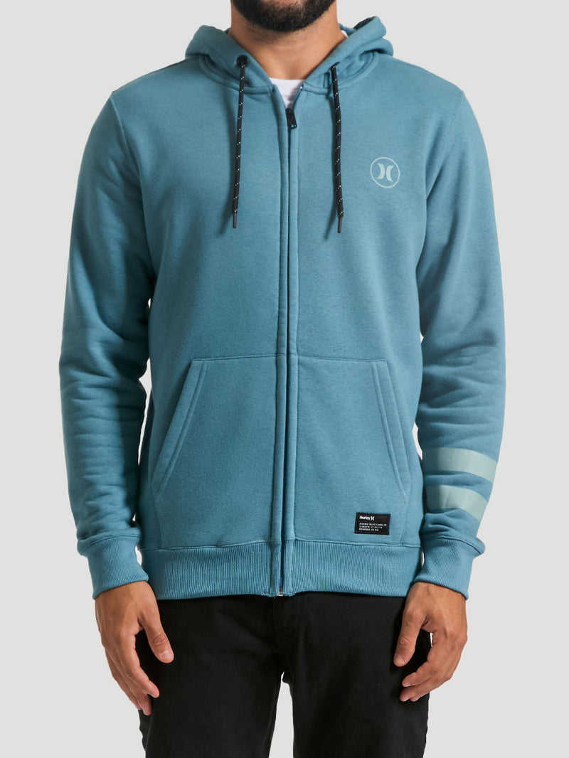 Moletom Aberto Hurley Circle Icon Preto Azul