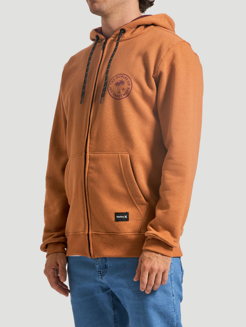 Moletom Aberto Hurley Carimbo Ocre