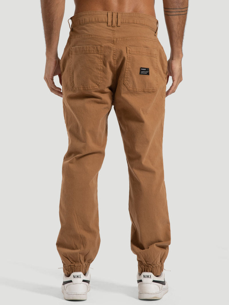 Calça Sarja Hurley Front Ocre