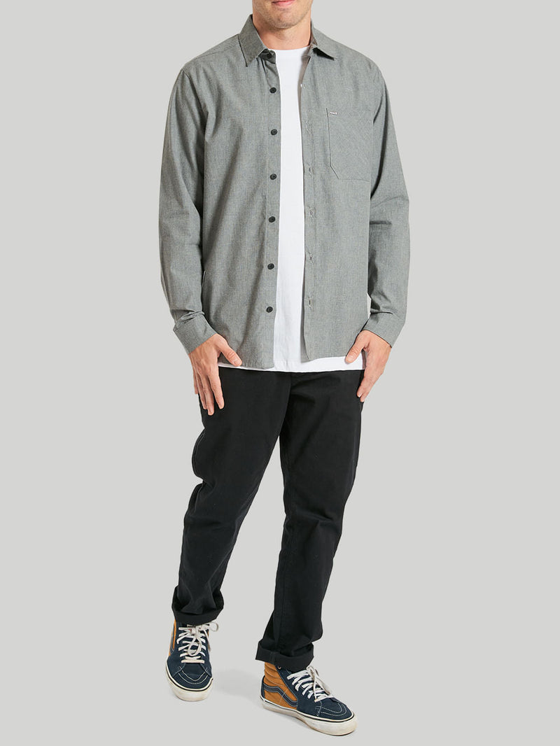 Camisa Manga Longa Hurley Geneve Cinza