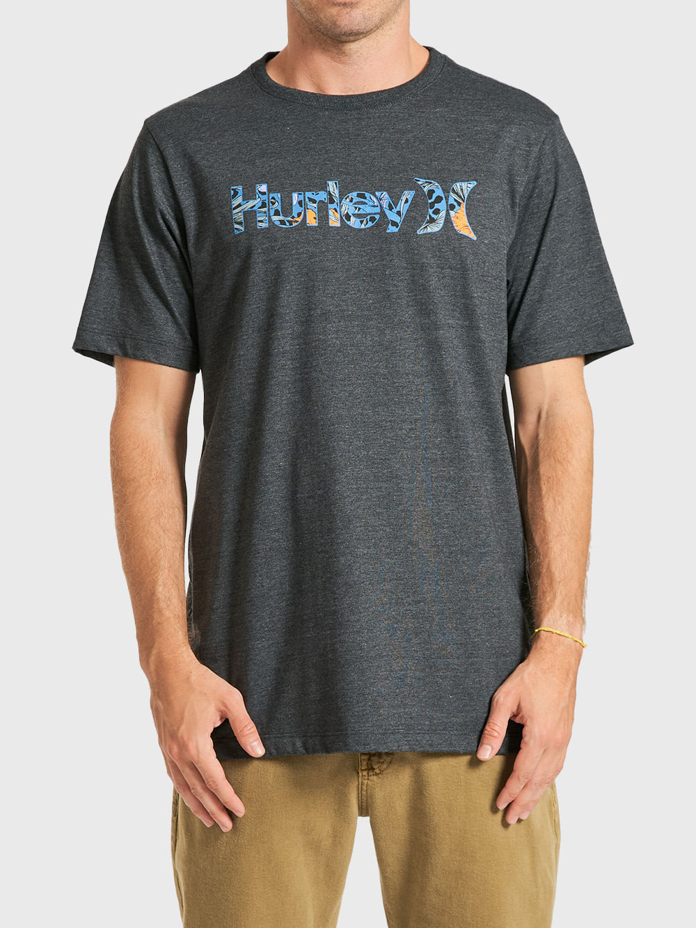 Camiseta Hurley Myrtle Mescla Preta