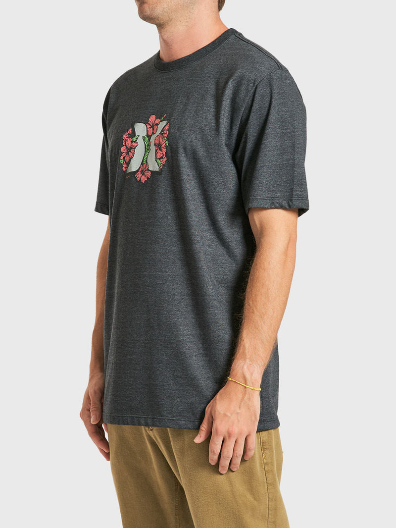 Camiseta Hurley Rose Mescla Preto
