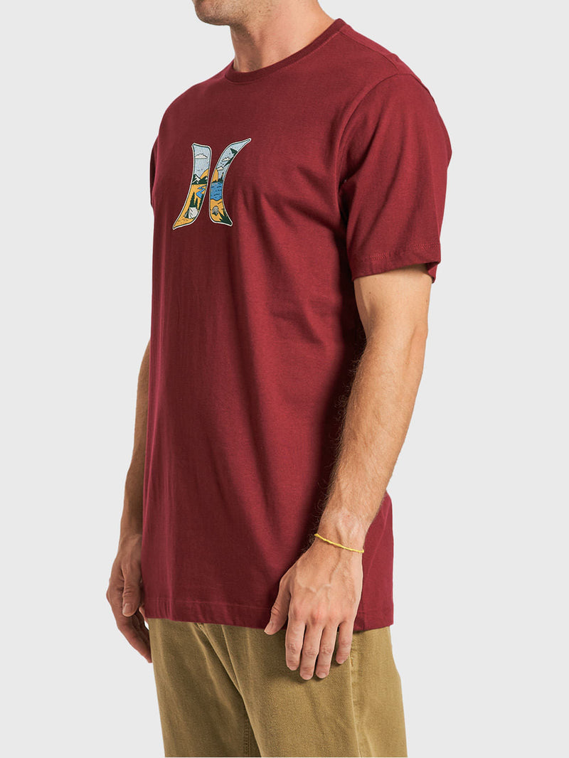 Camiseta Hurley Icon Beach Vinho