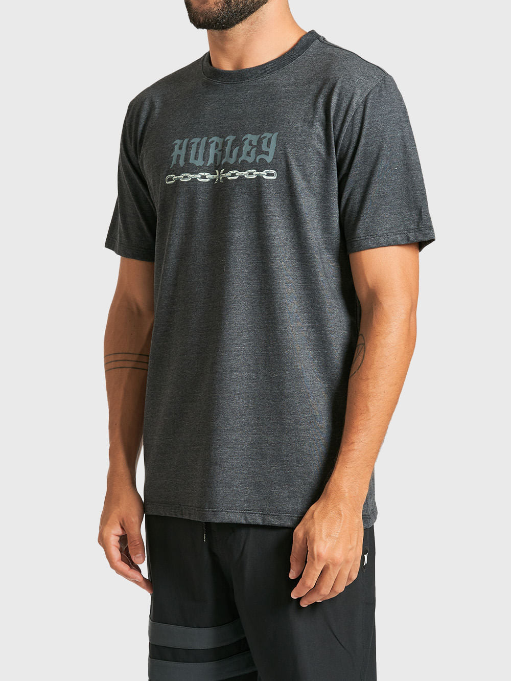 Camiseta Hurley Locals Mescla Preto