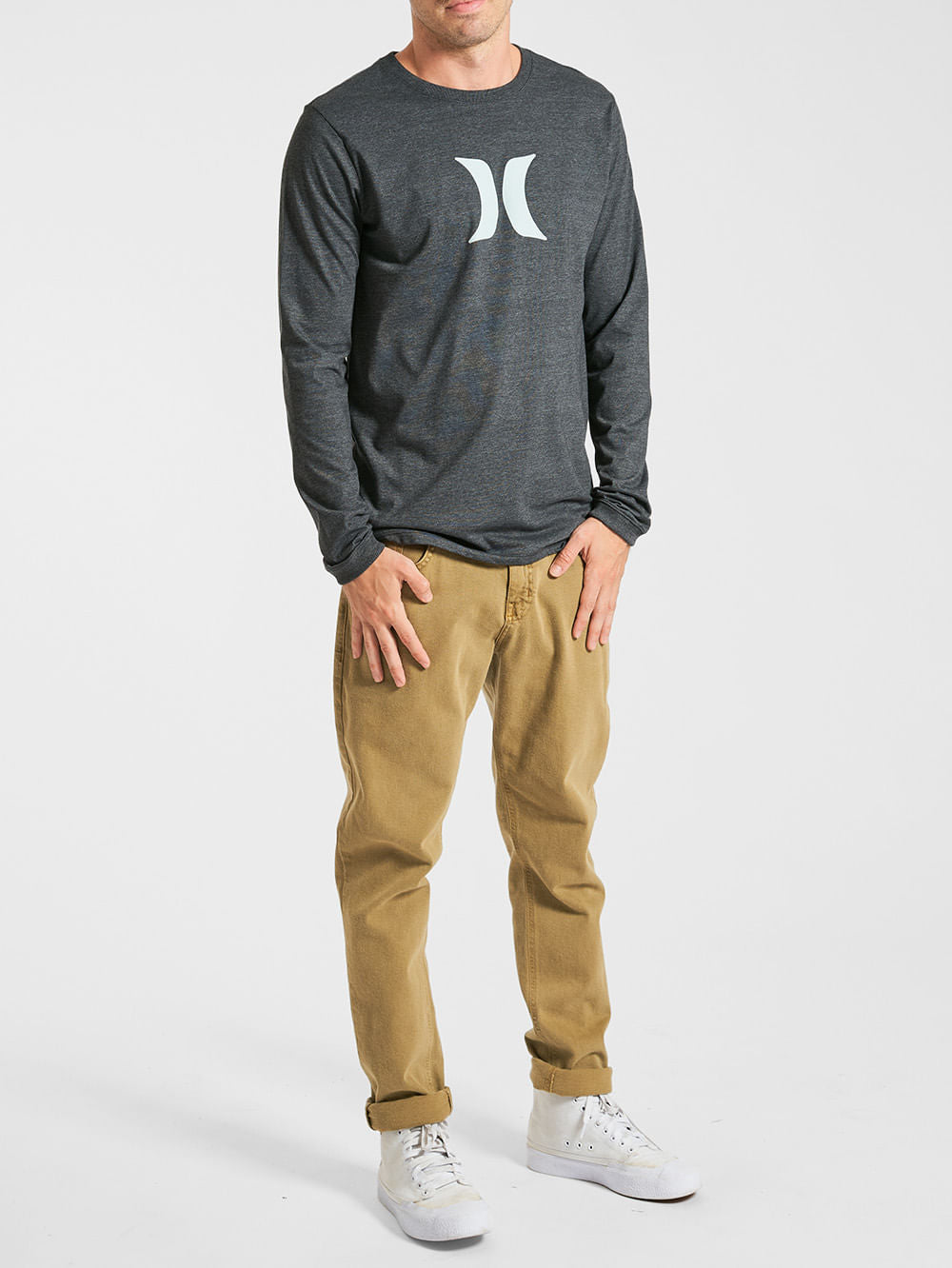 Camiseta Hurley Icon Mescla Preto