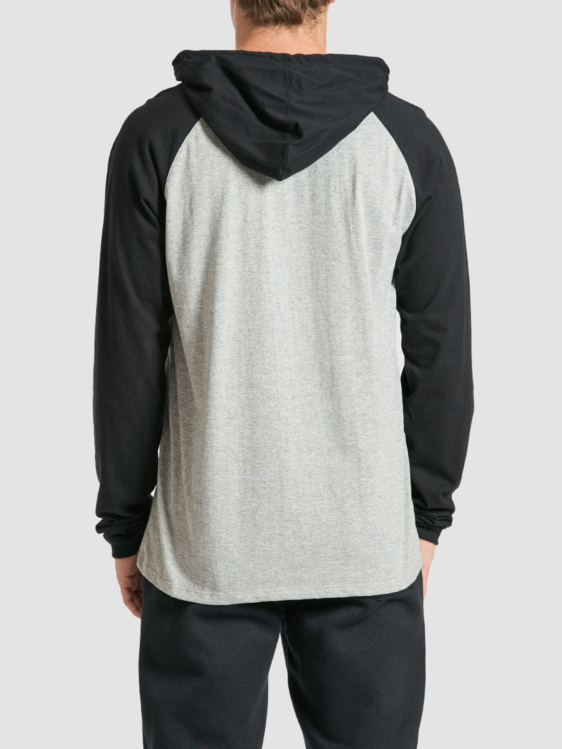 Camiseta Manga Longa Especial Hurley One&Only Mescla Cinza/Preto