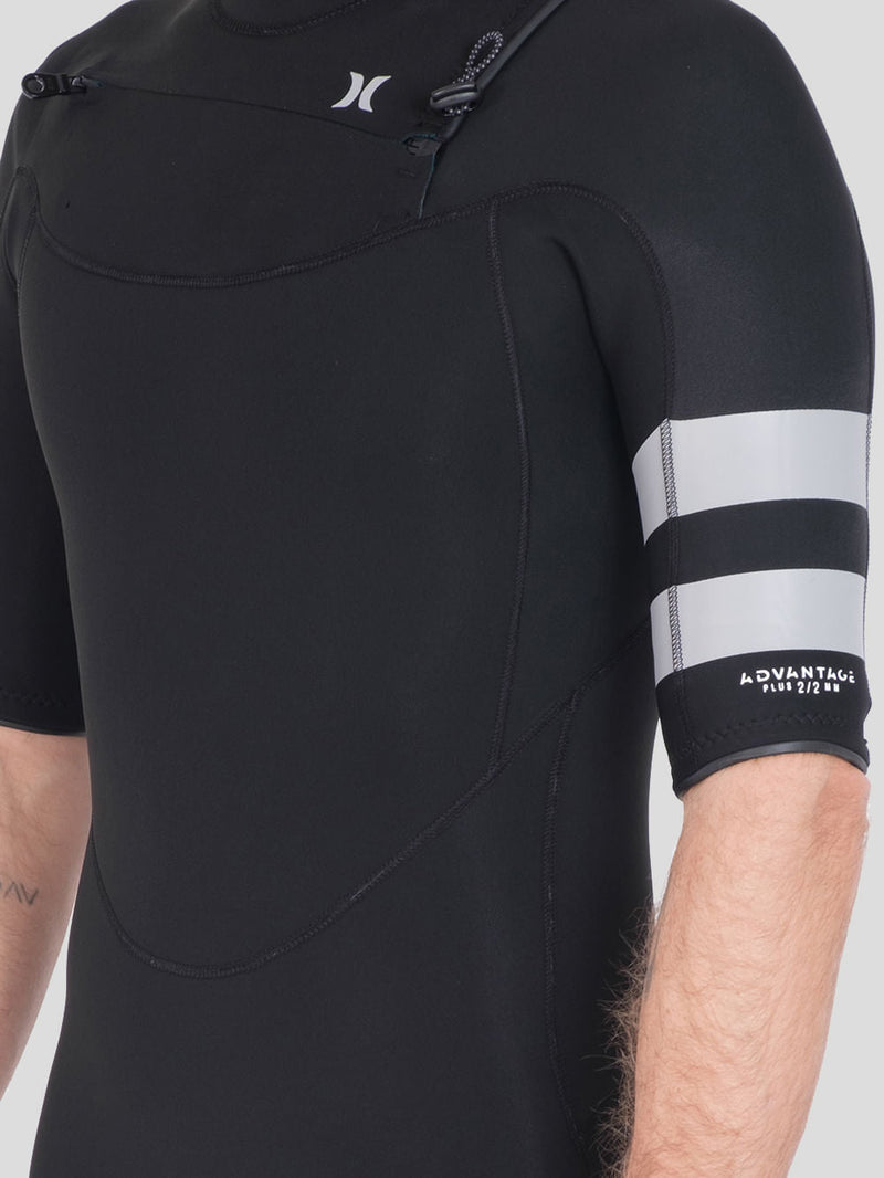 Long John Hurley Advantage Plus 2/2 Manga Curta Preto