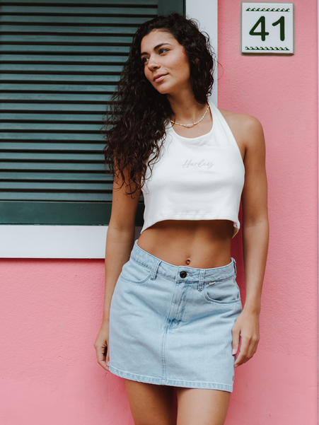 Saia Jeans Azul Hurley Intensity