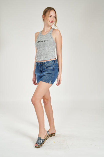 Saia Jeans Azul Hurley Above