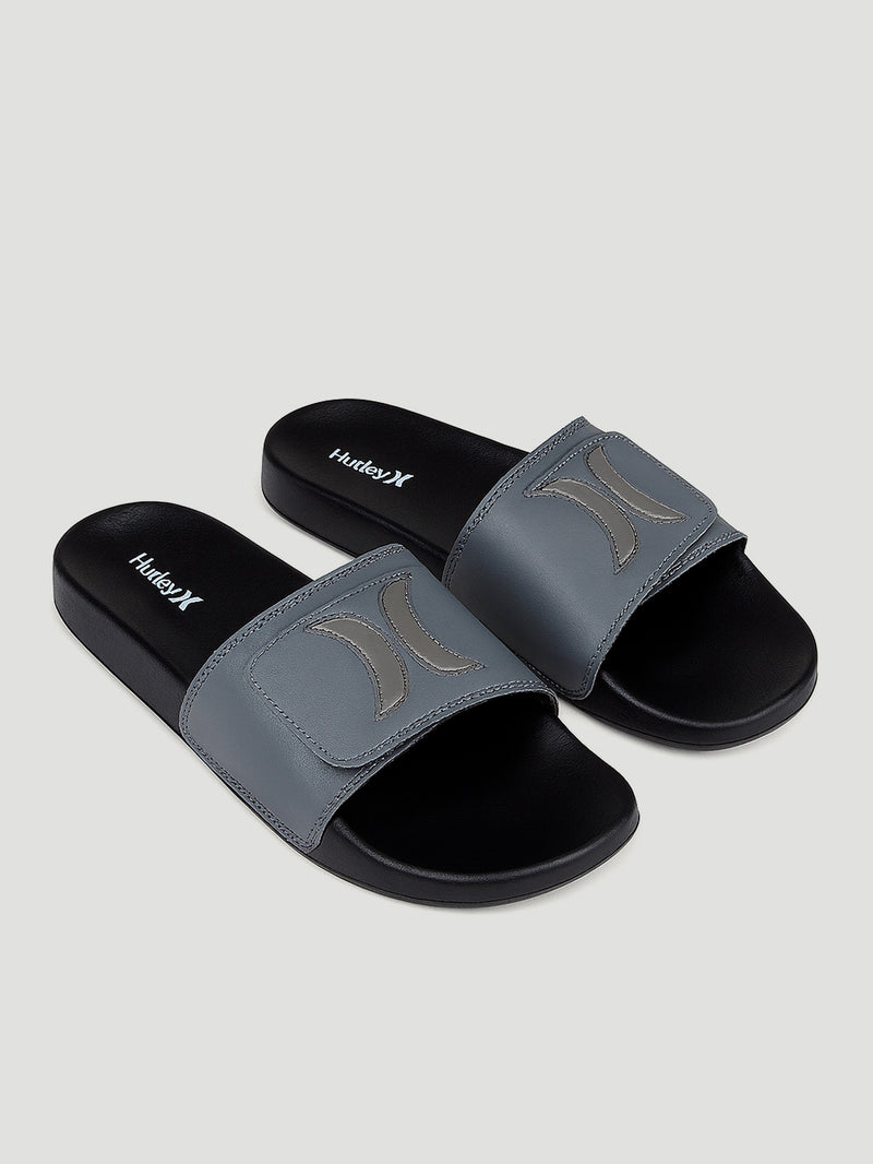 Chinelo Slide Velcro Preto Hurley Iconic
