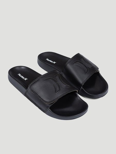 Chinelo Slide Velcro Preto Hurley Iconic