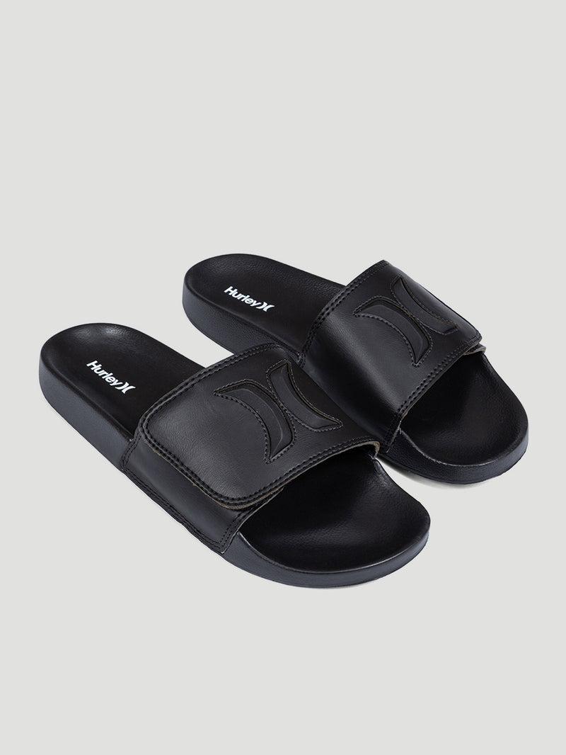 Chinelo Slide Velcro Preto Hurley Iconic