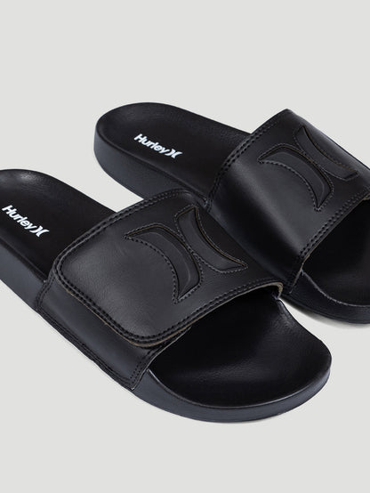 Chinelo Slide Velcro Preto Hurley Iconic