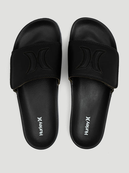 Chinelo Slide Velcro Preto Hurley Iconic