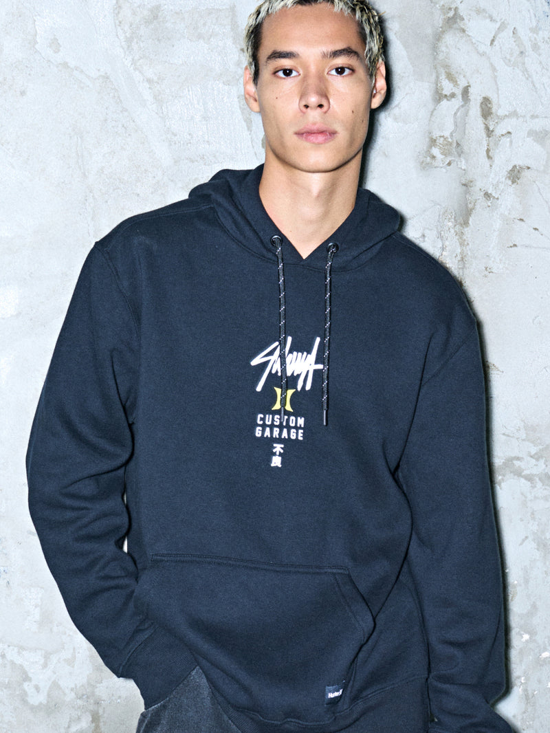 Moletom Canguru Hurley x Shibuya Signature Block Party Preto