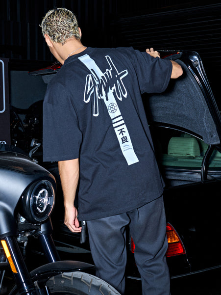 Camiseta Max Fit Hurley x Shibuya Signature Stripe Preta