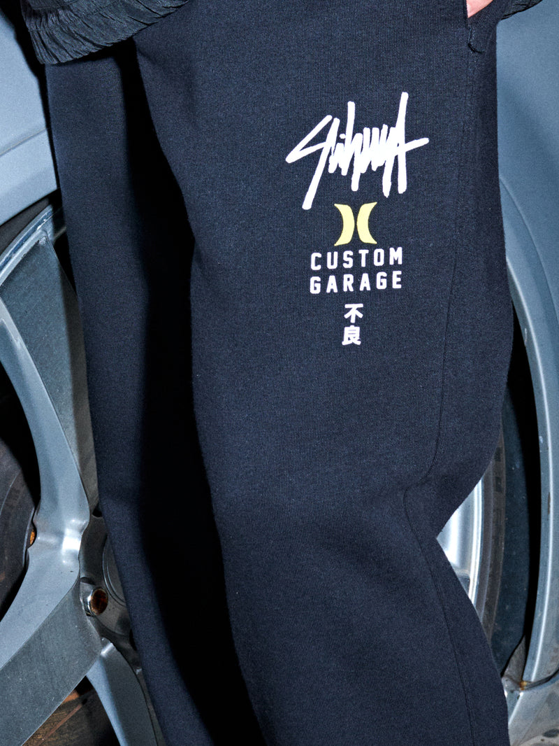 Calça de Moletom Hurley x Shibuya Signature Block Party Preta