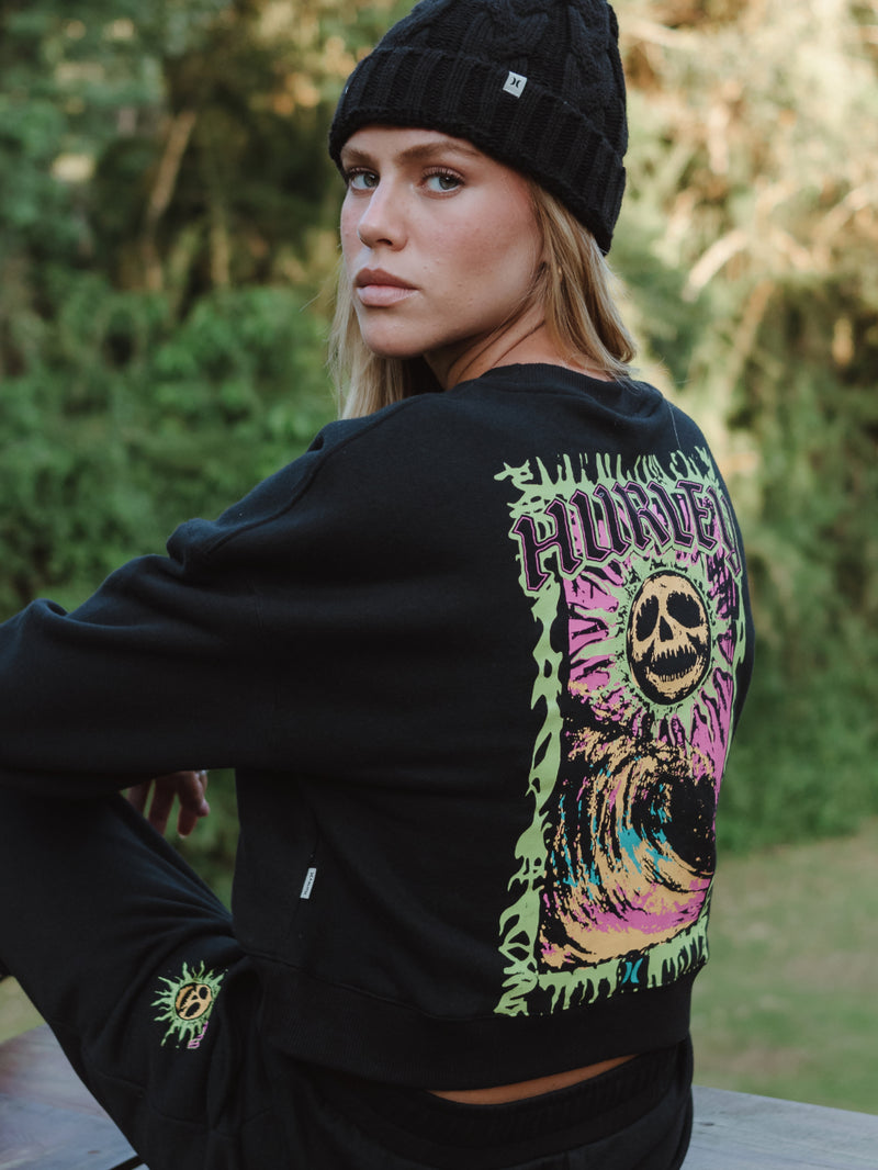 Moletom Careca Preto Hurley Skull Sun