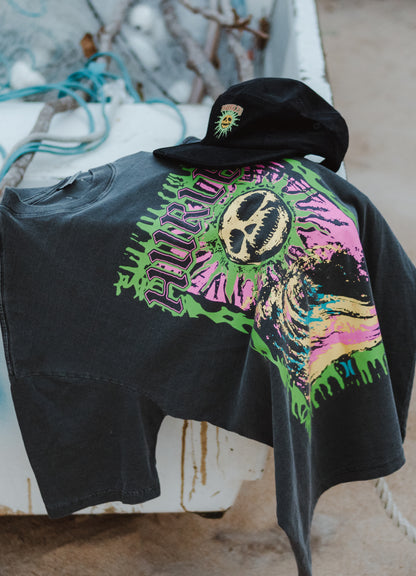 Camiseta Especial Preta Hurley Skull Sun