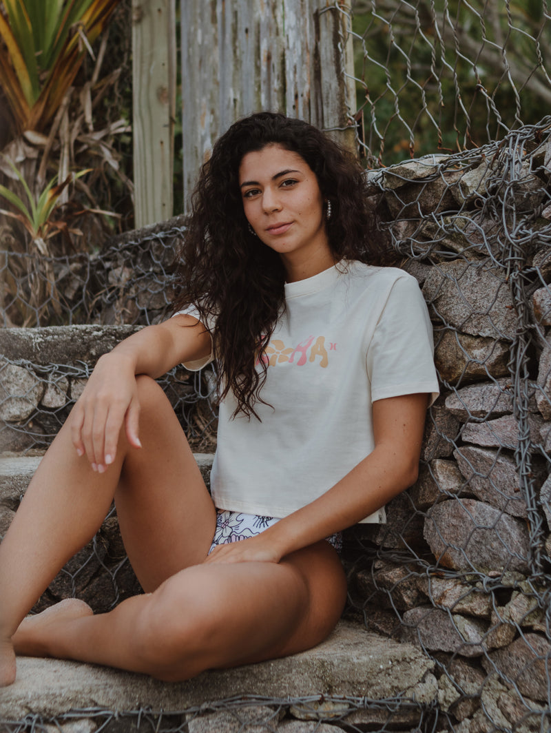 Camiseta Manga Curta Off White Hurley Aloha