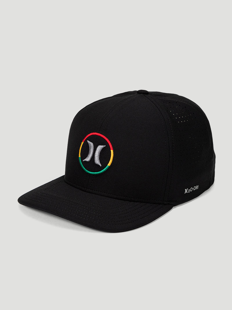 Boné Hurley Flat Rasta Preto