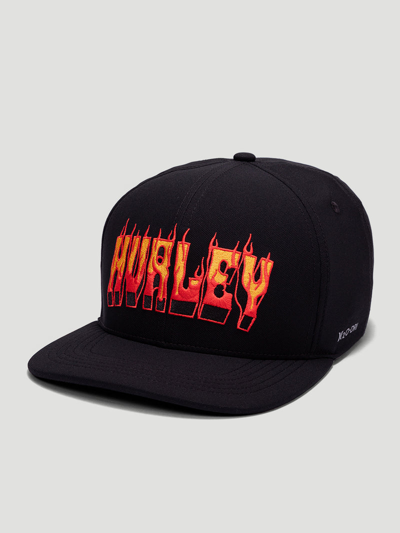 Boné Aba Reta Preto Hurley Flame