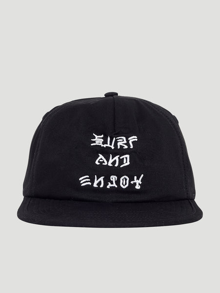 Boné Aba Reta Preto Five Panel Hurley Enjoy