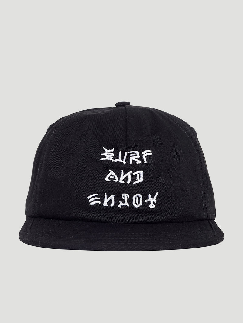 Boné Aba Reta Preto Five Panel Hurley Enjoy