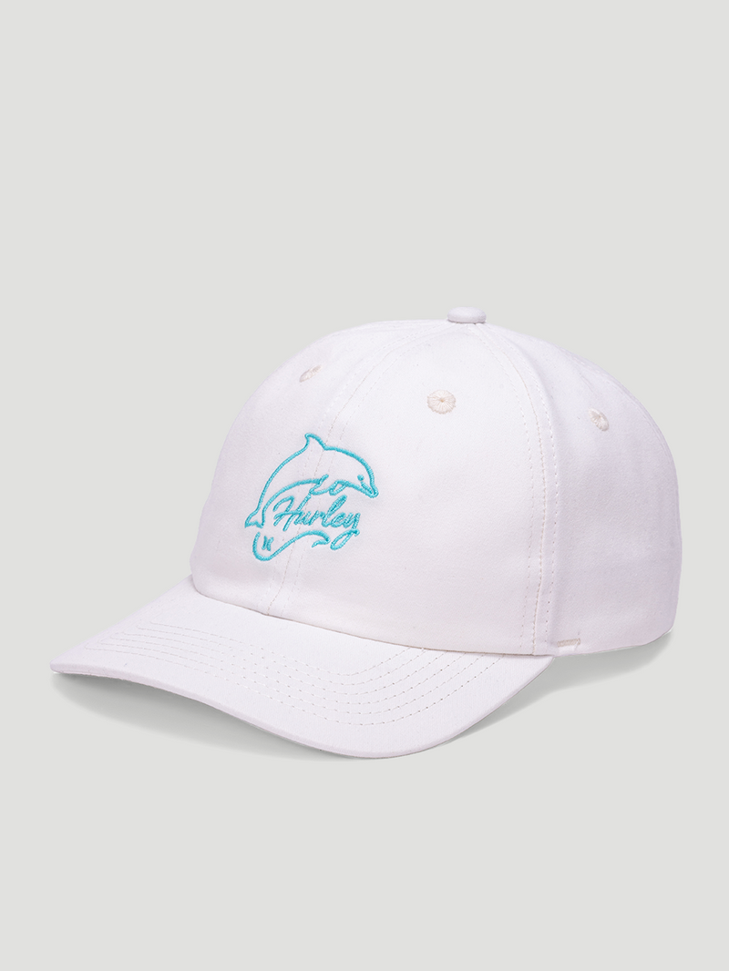 Boné Feminino Hurley Dolphins Aba Curva Off White
