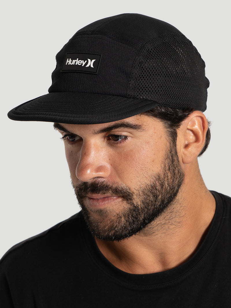 Boné Hurley Five Runner Preto Aba Reta