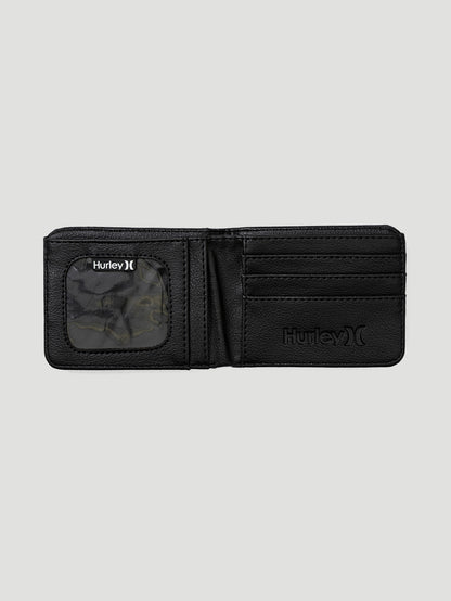 Carteira Preta Hurley Stripe