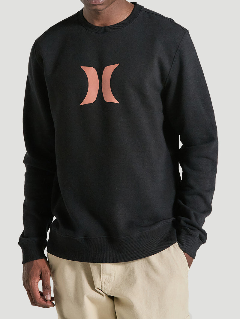 Moletom Careca Preto Básico Hurley Icon – Hurley Brasil