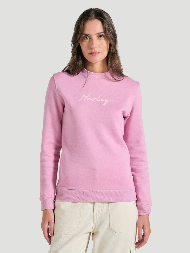 Moletom Careca Feminino Rosa Hurley Line