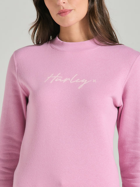 Moletom Careca Feminino Rosa Hurley Line – Hurley Brasil