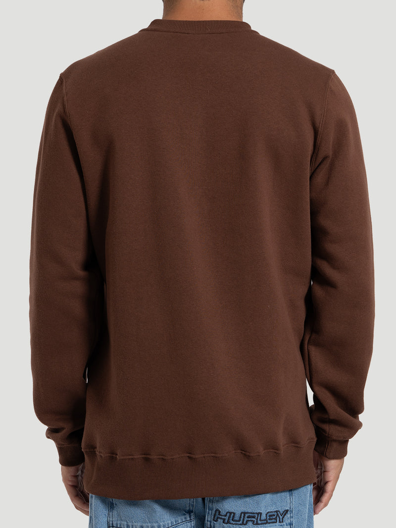 Moletom Hurley Careca Mini Icon II Marrom