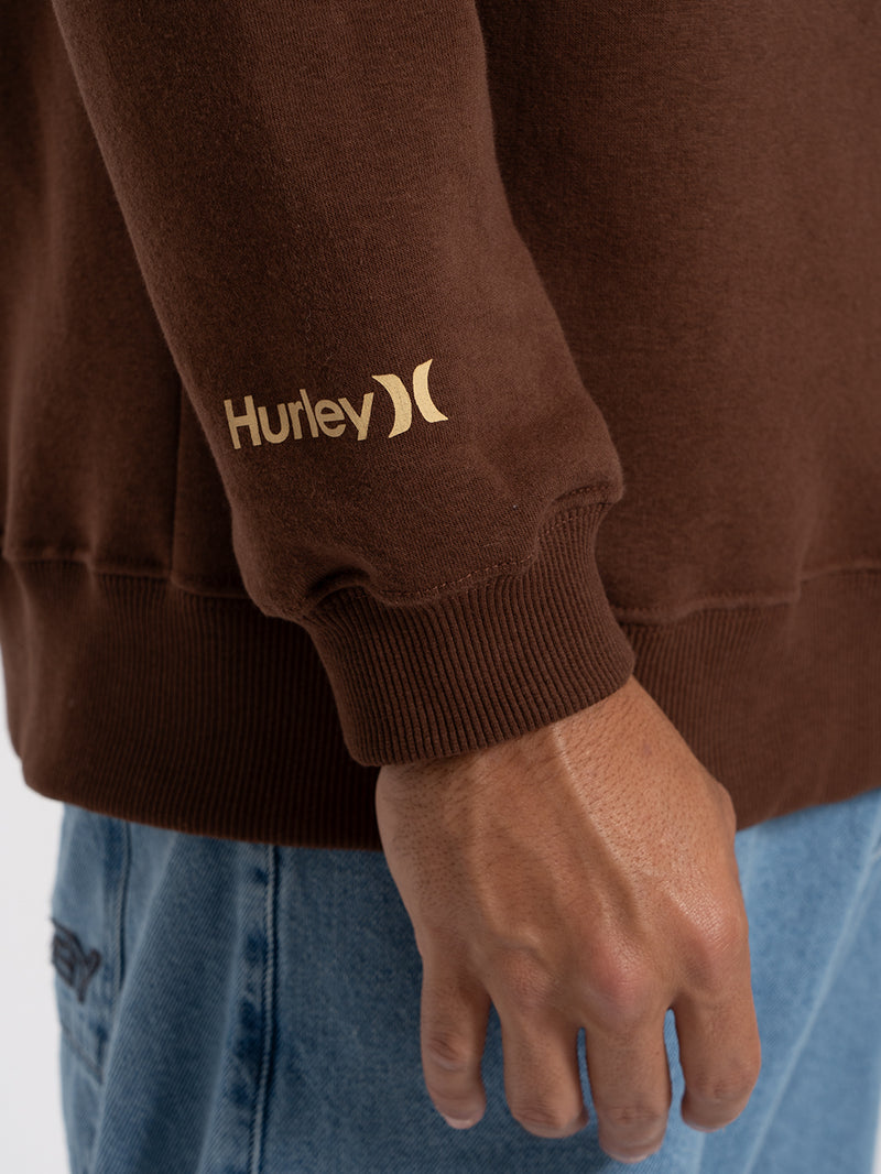 Moletom Hurley Careca Mini Icon II Marrom