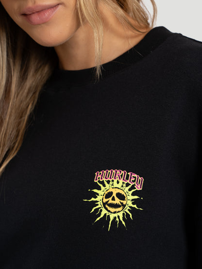 Moletom Careca Preto Hurley Skull Sun