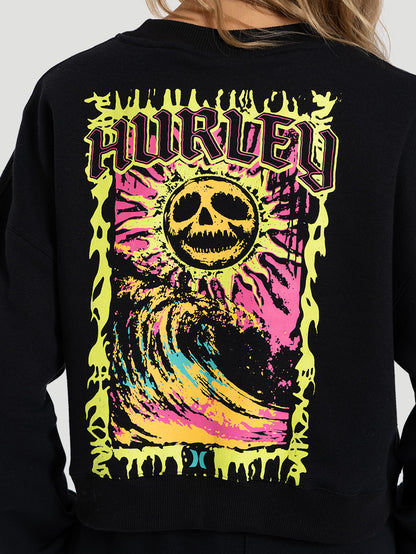 Moletom Careca Preto Hurley Skull Sun
