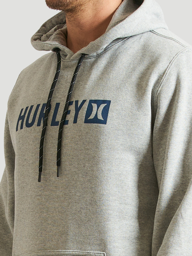 Moletom Canguru Hurley Square Mescla Cinza