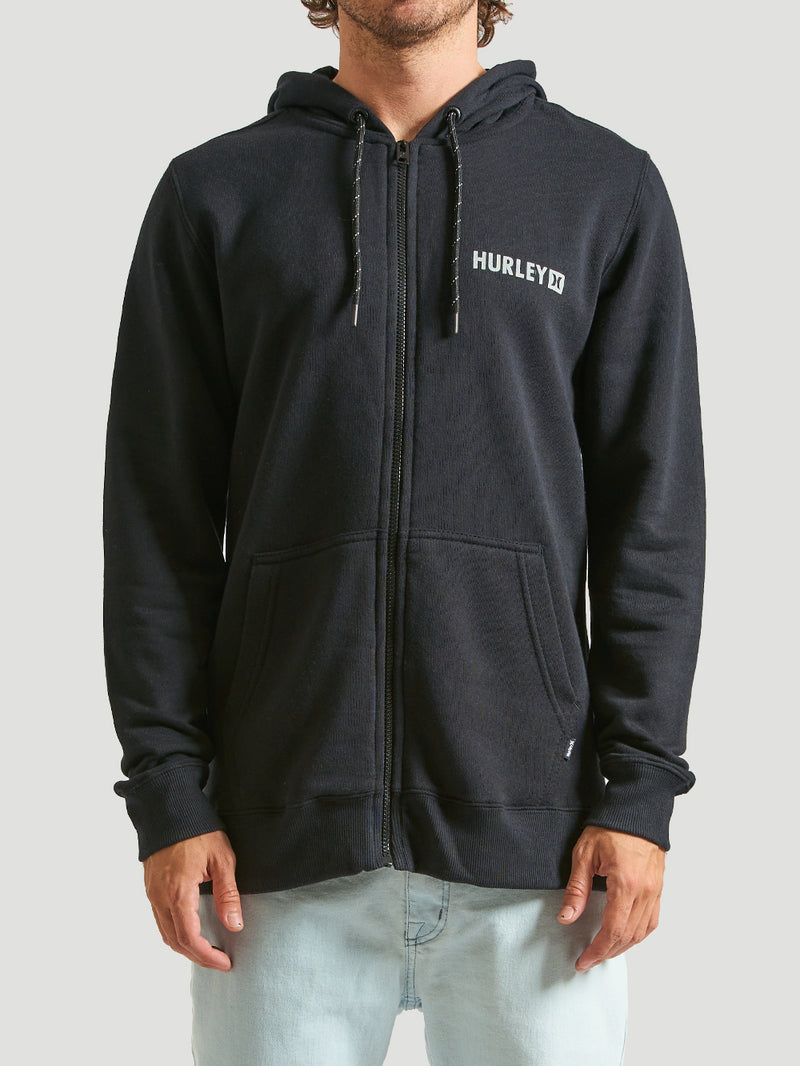 Moletom Canguru Hurley Square Preto