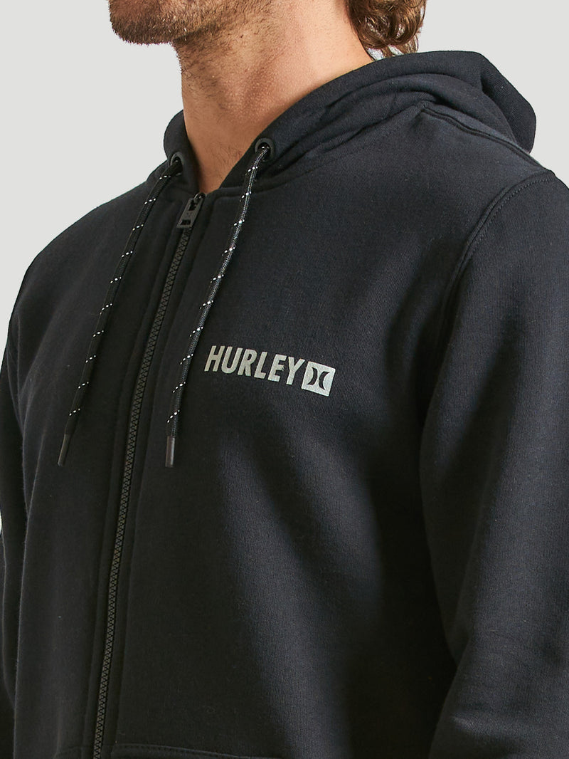Moletom Canguru Hurley Square Preto