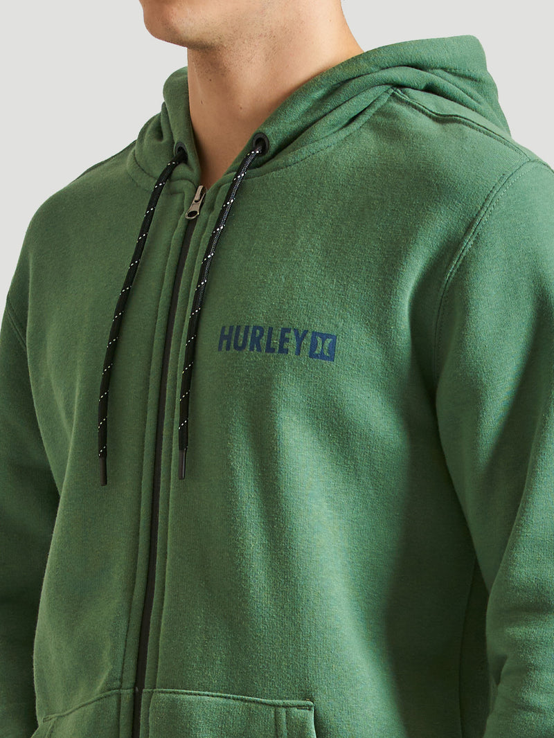 Moletom Canguru Hurley Square Verde