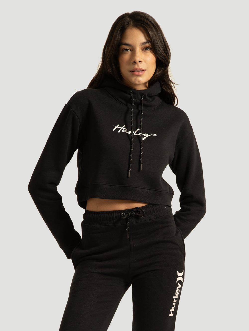 Moletom Cropped Hurley Line Preto