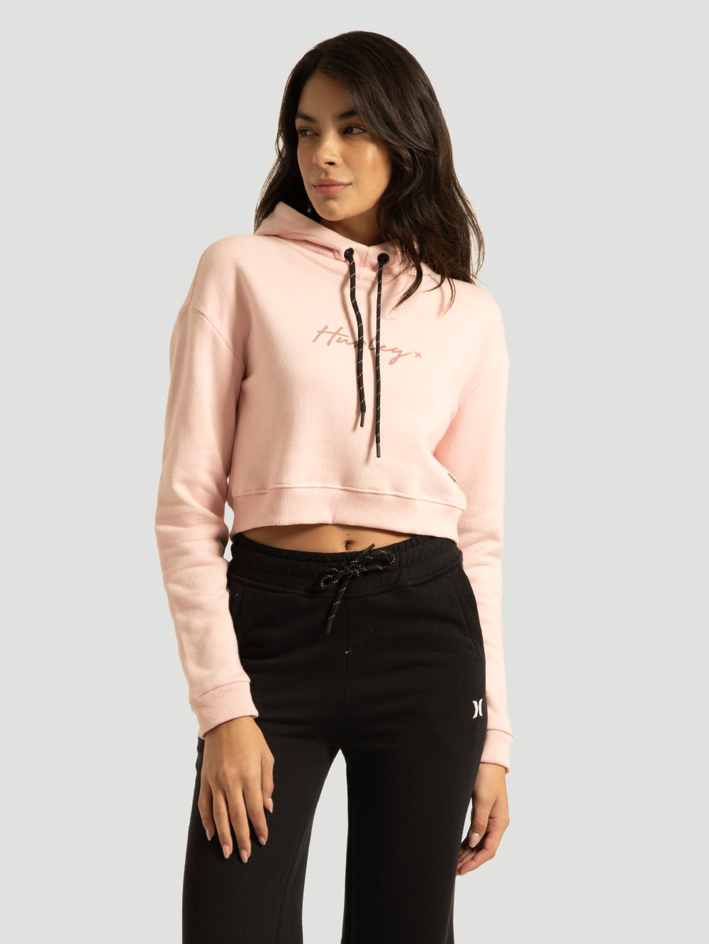 Moletom Cropped Hurley Line Rosa