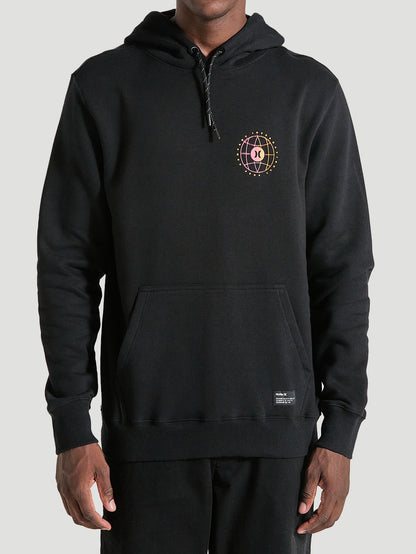 Moletom com Capuz e Bolso Canguru Preto Hurley Level
