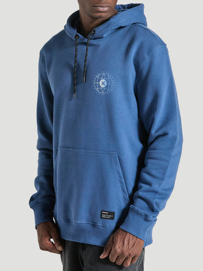 Moletom com Capuz e Bolso Canguru Azul Marinho Hurley Level