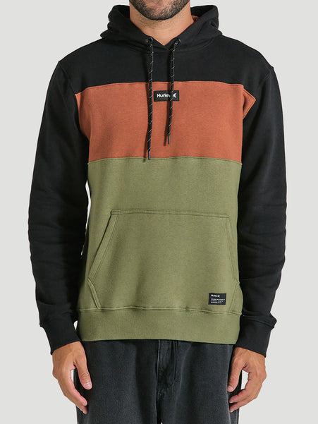 Moletom Canguru Capuz Com Cordão Preto Hurley Block