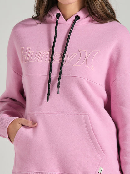 Moletom Canguru Oversized Feminino Rosa Hurley Outline